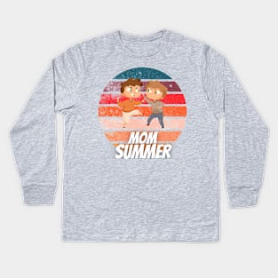 Mom Summer Sunset - Funny Boys Fight Kids Long Sleeve T-Shirt